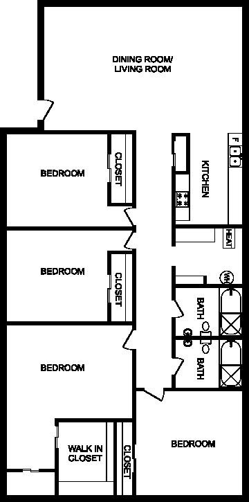 Goodhaven Manor Apts. Three Bedroom